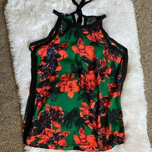 Vince Camuto Top FLAW Multi Color Floral Tank Womens Size Small Lightweight - Picture 1 of 8
